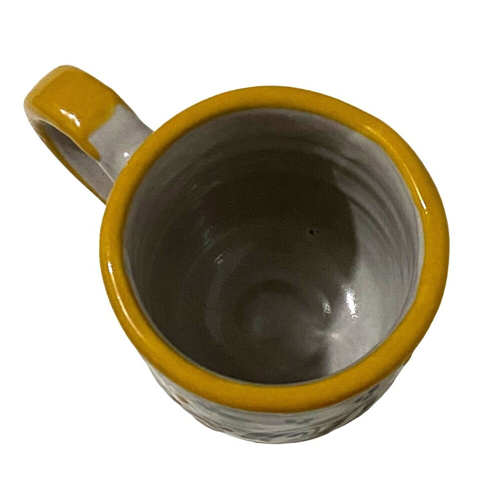 Puebla Mexico Pottery Mug Gray - Picture 5 of 6
